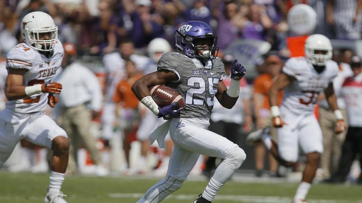 
TCU and freshman wide receiver KaVontae Turpin were clearly way out in front of the Longhorns from Texas on Saturday. 

