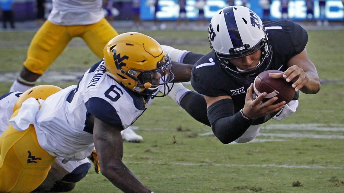TCU quarterback Kenny Hill, diving in for a fourth-quarter touchdown, again made big plays Saturday without making any mistakes.