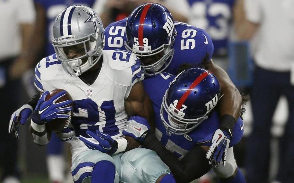 
Joseph Randle rushed for 65 yards on 16 carries Sunday against the Giants, but didn’t dazzle as DeMarco Murray’s replacement.


