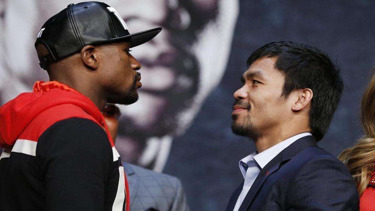 
Floyd Mayweather Jr., left, and Manny Pacquiao haven’t talked trash ahead of their Saturday fight.
