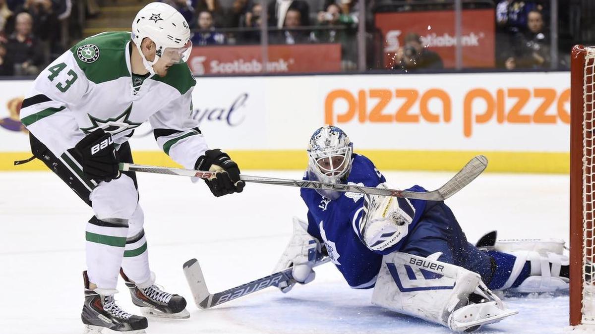 Valeri Nichushkin and the Dallas Stars host goaltender James Reimer and the Toronto Maple Leafs at 7:30 p.m. Tuesday on Fox Sports Southwest Plus.