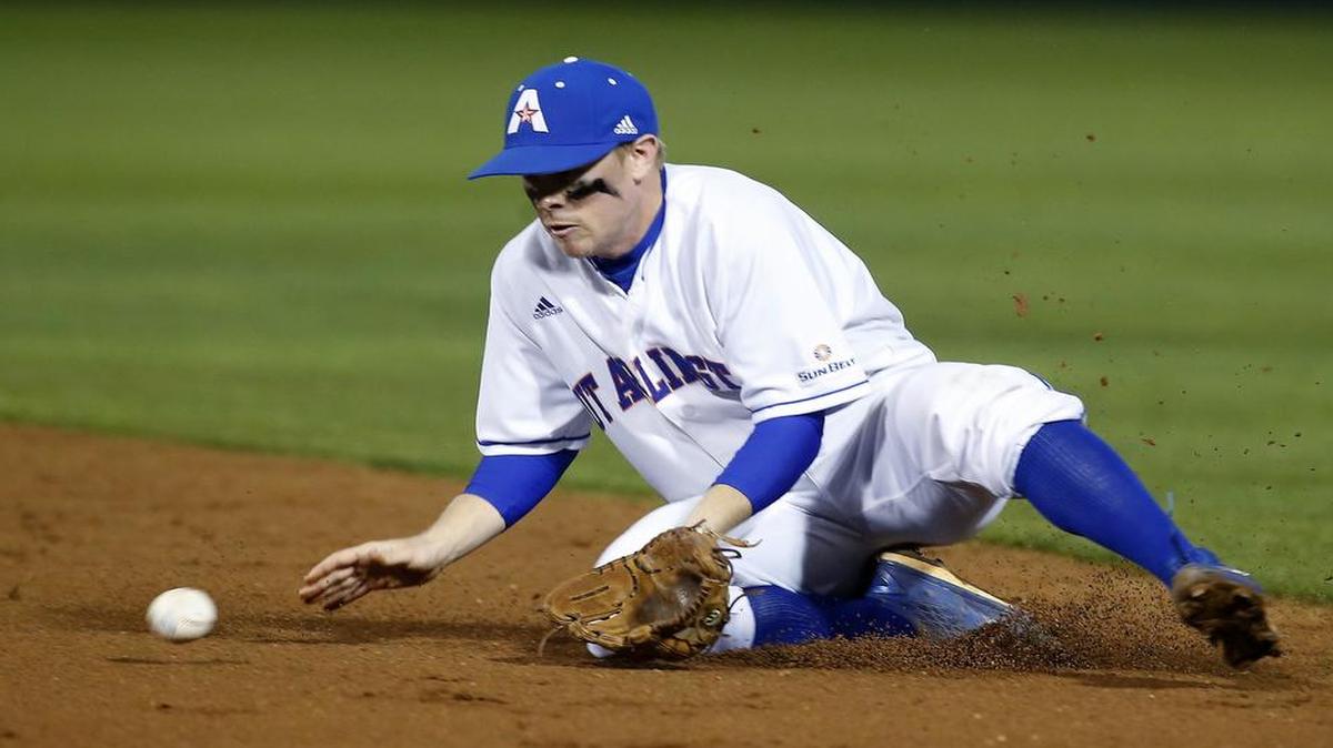 UTA second baseman Easton Johnson and the Mavericks play host to Texas A&M on Tuesday at Clay Gould Ballpark. First pitch is scheduled for 6:30 p.m.