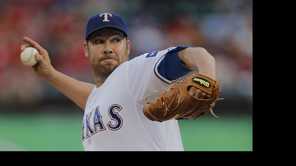 
Texas Rangers starting pitcher Colby Lewis will pitch until the end of time.
